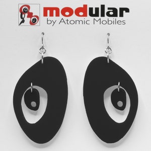 Modernistische acryl oorbellen - Retro Midcentury Statement Dangle Oorbellen - Mod Fashion Moderne sieraden - Moederdag Cadeau - Bungelende oorbellen