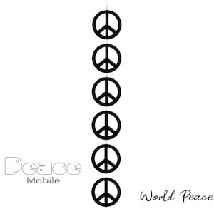 Peace Mobile DIY Kit: Kinetic Hanging Art - 3 Sizes