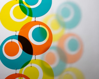 Kit fai da te Groovy Mix 'n Match Atomic con colori trasparenti - Crea divisori per ambienti cinetici MOD / Pareti divisorie / Decorazioni murali / Tende / Decorazioni per la casa di metà secolo