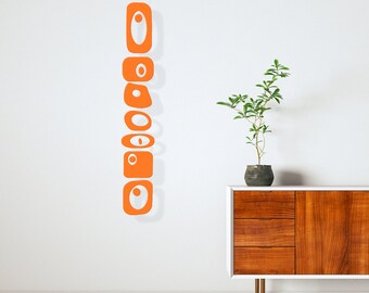 Orange BEATNIK PARTY Retro Hanging Art Mobile * Mid Century Modern Home Decor * 1970s * Kinetic Sculpture * Wind Chimes Mobiles * Gift Ideas