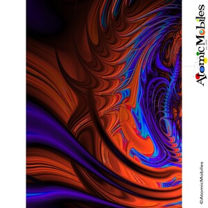 ADAGIO Dark Printable Art * Orange Purple Boho Art * Modern * Colorful Art * Unique Gift Ideas * Digital Art * Room Decor * Boho Decor