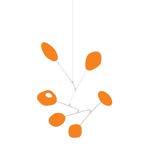 Groovy Orange JetSet Mobile | Retro Mid Century Modern Style Mobiles for Home Decor | Great Gift Idea! Palm Springs Retro Hanging Art