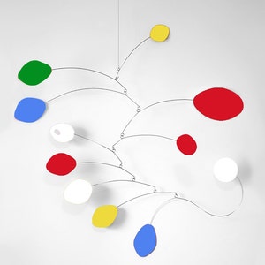 Mod Mobile by Atomic Mobiles | 2 Sizes | Mid Century Modern Inspired Colorful Kinetic Art | Hanging Mobiles | Great Gift Idea Home Decor