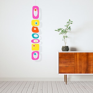 Adorable BEATNIK PARTY Retro Hanging Art Mobile * Mid Century Modern Home Decor * 1970s * Kinetic Sculpture Mobiles * Gift Ideas
