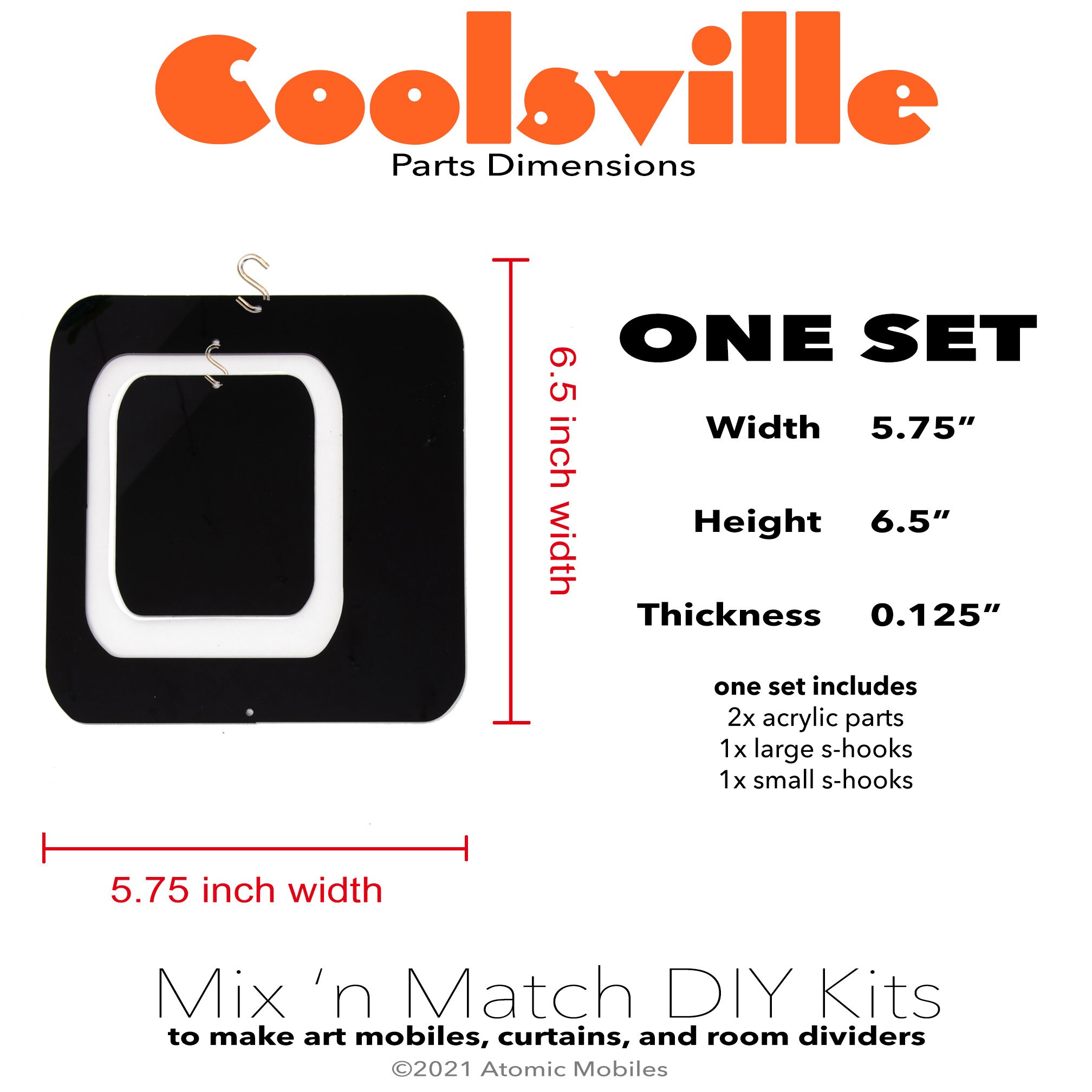 Coolsville Mix 'n Match Atomic DIY Kit - Retro Room Dividers | Wall Art ...