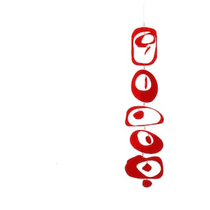 Red Zen Mobile - Serenity in difficult times. 4 Sizes. Home office decoration for relaxing kinetic style + color. Gift idea. Mindfulness.