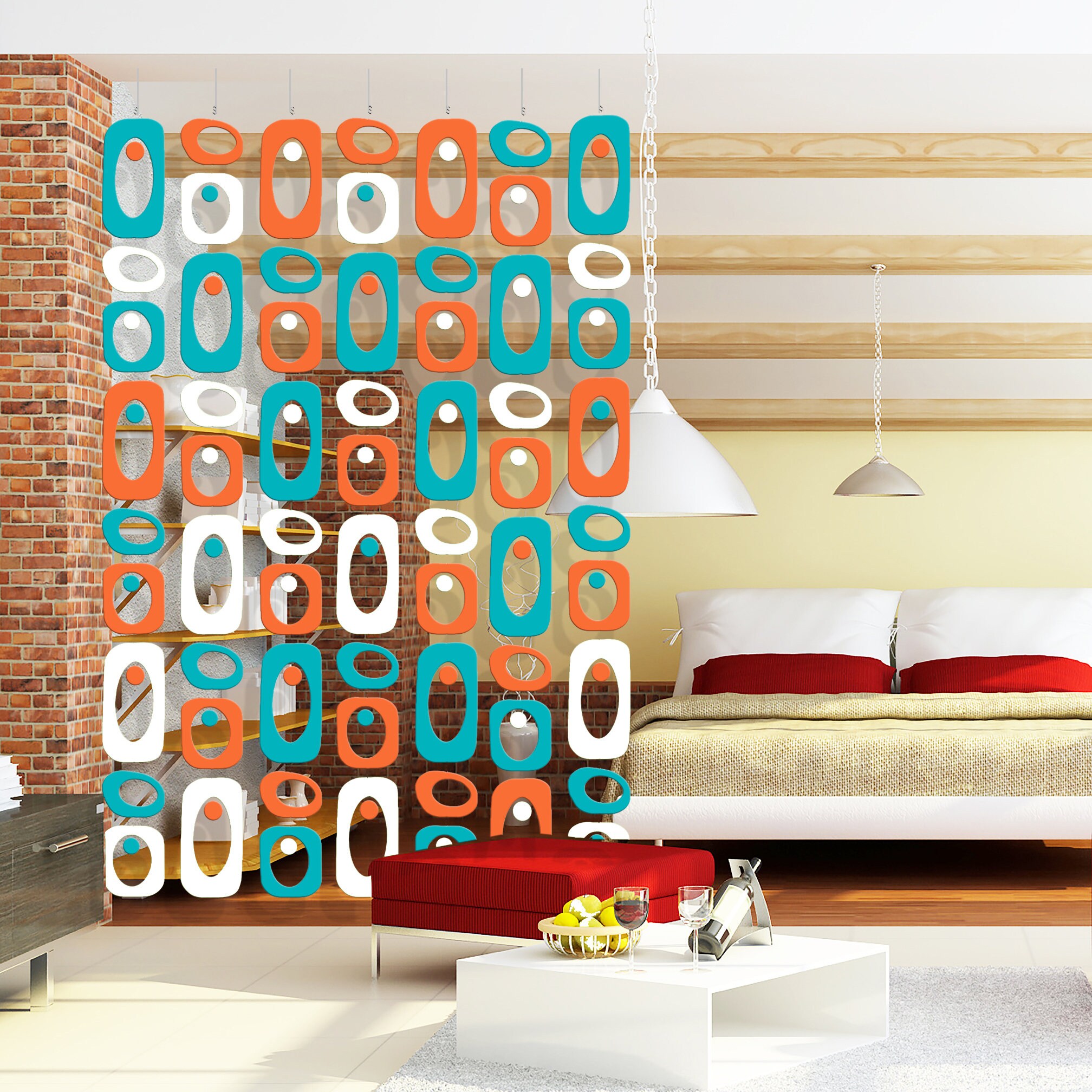 Palm Springs Beatnik Party Atomic Kit - Room Divider - Window Curtain ...