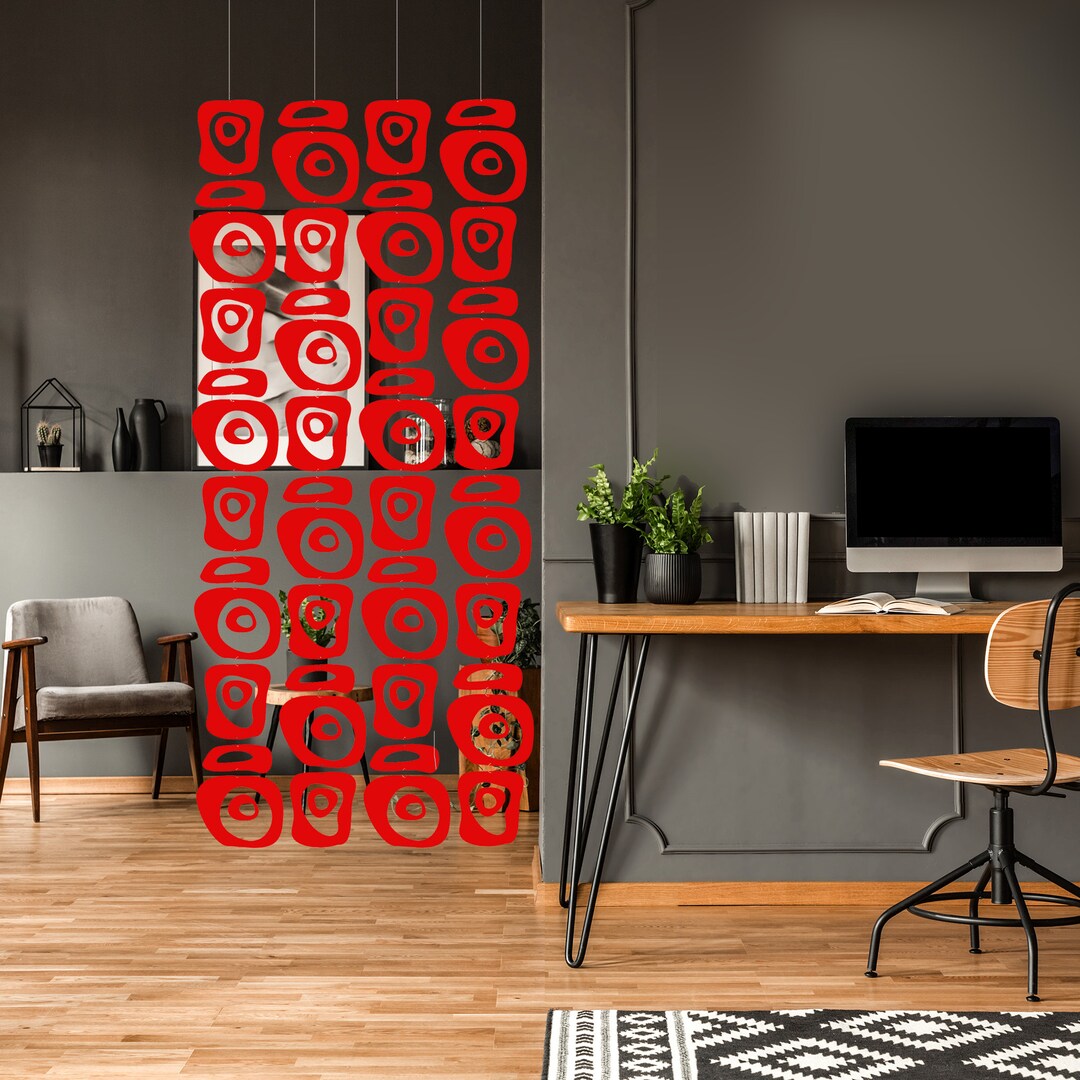 Red Atomic Room Divider: Mid Century Modern DIY Kit Retro-a-gogo - Etsy