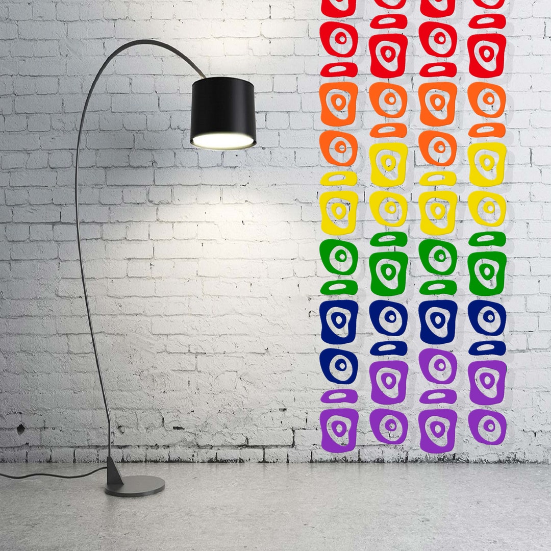 Rainbow Retro-a-gogo Room Divider DIY Kit: Mid Century Modern Atomic ...