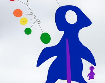 Rainbow Penguin Art Stabile: Modern Abstract Sculpture, LGBTQ+ Pride