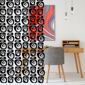 Retro-a-gogo DIY KIT - Atomic Curtain Room Divider - Black Mid Century ...