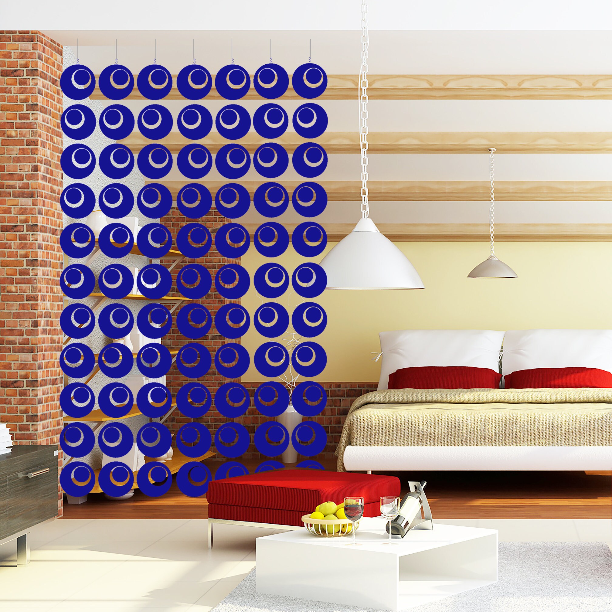 You'll Fall For Groovy DIY Room Divider Kit Navy Blue | Etsy
