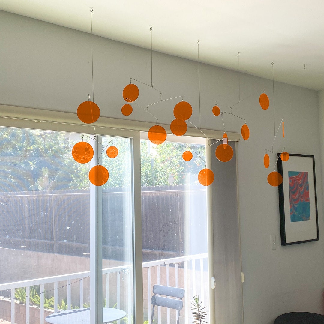 Gorgeous Orange DIY Atomic Mobiles - Beautiful Retro MCM Kinetic ...