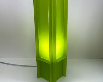 Lime Green Sculptural Lamp: Mid-Century Modern ModLuxe Lighting