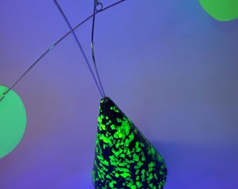 UV Glow FUNfetti Strobile: Kinetic Tabletop Mobile, Mid Century Modern Decor