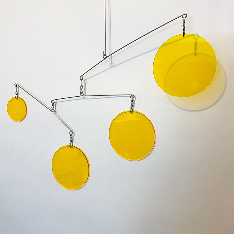 Sunny Yellow Mobile DIY Kit Atomic Mobiles Hanging Etsy España