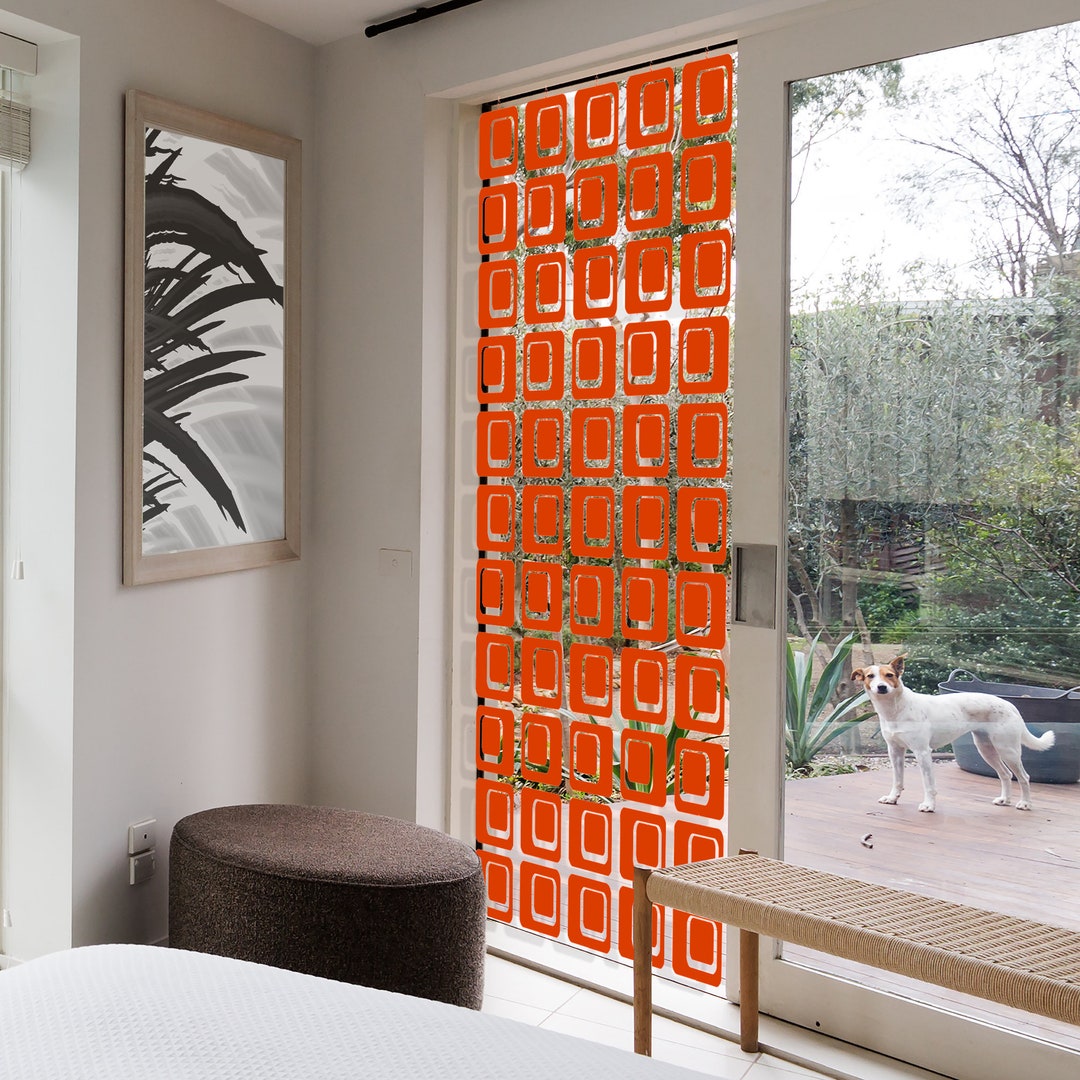 Stunning DIY Kit Orange Coolsville Room Divider Screen - Atomic Mid ...