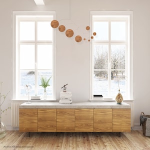 Mid Mod Century Modern Wood Art Mobile: Sustainable Home Decor