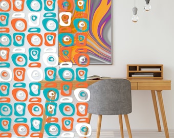 Kit de bricolaje para biombo Retro-A-GoGo de estilo moderno de mediados de siglo: Decoración retro de Palm Springs
