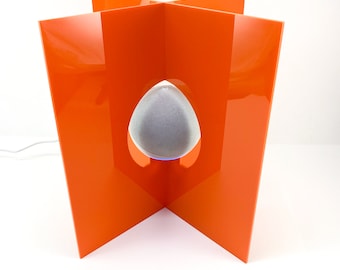 Orange SpacePop Echo Stand: Mid Century Modern Alexa Holder