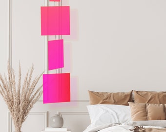 MODcast Neon Hot Pink Art Mobile: Luxury Contemporary Kinetic Home Decor Mobiles,  Room Dividers,  or wall art