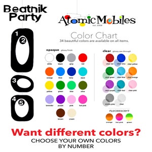 Beatnik Party Mix 'n Match Atomic DIY Kits Clear Colors Make MOD Room Dividers Mobiles Wall Art Curtains Mid Century Modern Decor image 10