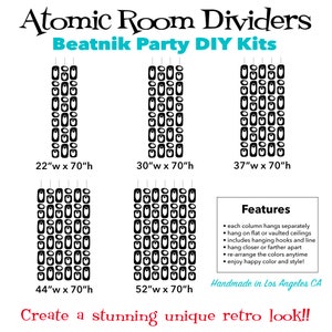 DIY Kit Black Beatnik Party Atomic Room Divider - Mid Century Modern ...