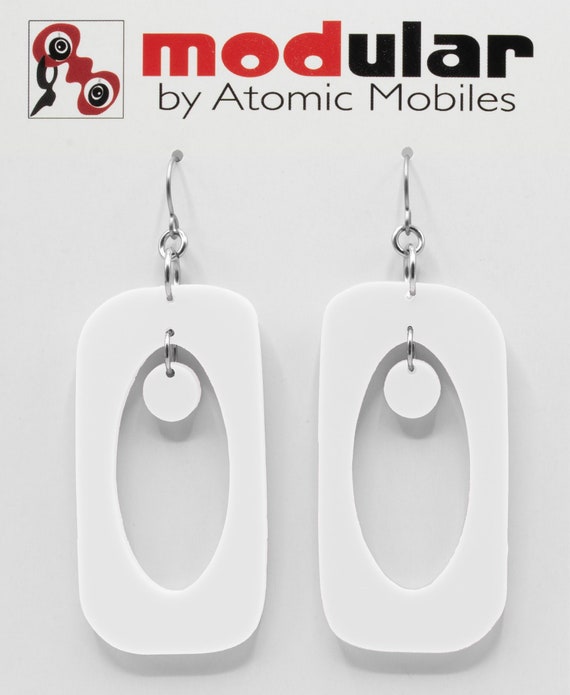 Beatnik Boho Earrings Retro Mid Century Statement Dangle Earrings Mod Fashion Modern Jewelry Geometric Earrings Mothers Day Gifts Etsy
