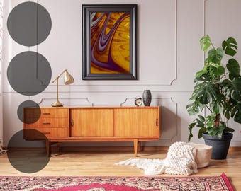 BOLD AF Smoky Gray Art Mobile: XL Kinetic Sculpture, Modern Dramatic Home Decor