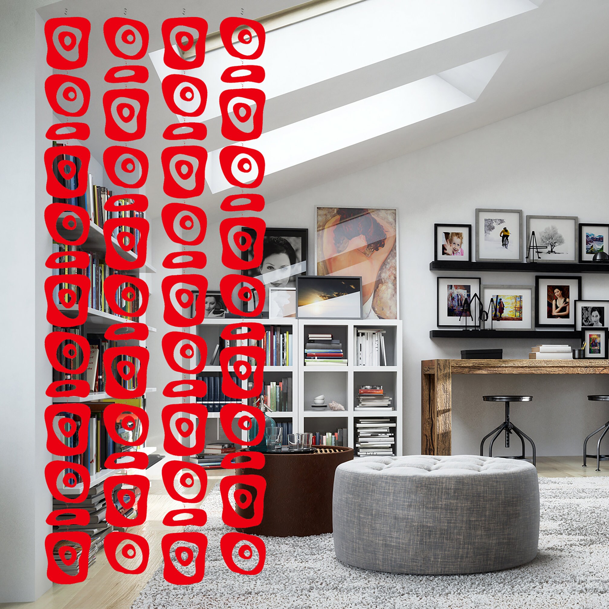Red Atomic Room Divider: Mid Century Modern DIY Kit Retro-a-gogo - Etsy