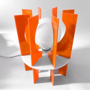 ModPop Orange Space Age Table Lamp: Retro MODPOP Groovy Lighting