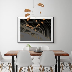 Sustainable Wood Art Mobile: Mid Century Modern Kinetic Sculpture