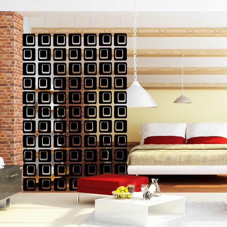 Black Coolsville Room Divider DIY Kit - Mid Century Modern Retro ...