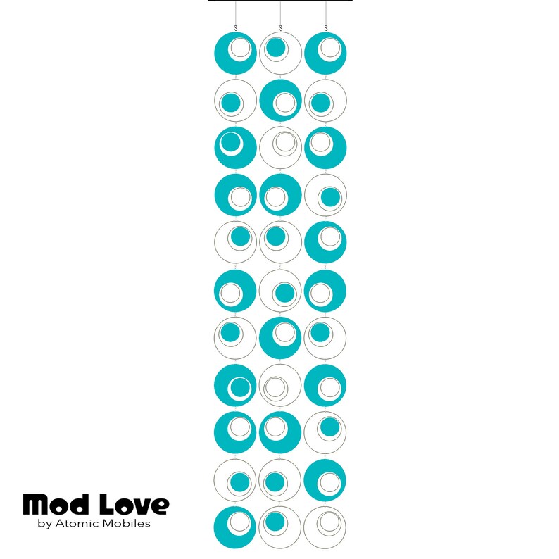 Groovy Retro Room Divider DIY Kit: Mid Century Modern Atomic Mobile - Etsy