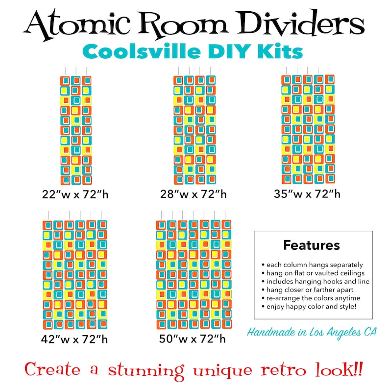 Palm Springs Coolsville Room Divider DIY Kit Cool Mid - Etsy