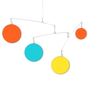 DIY Art Kit - Make It Yourself Hanging Mobile - Polka Dots - MCM Palm Springs Kinetic Art - Boho Decor - DIY Projects - Stay At Home Fun