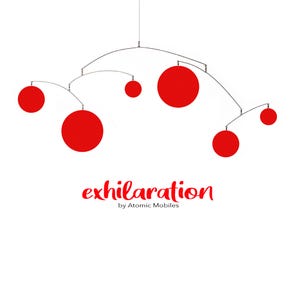 EXHILARATION Art Mobile | Joyful kinetic art for home decor | 4 Sizes | Designer Colors