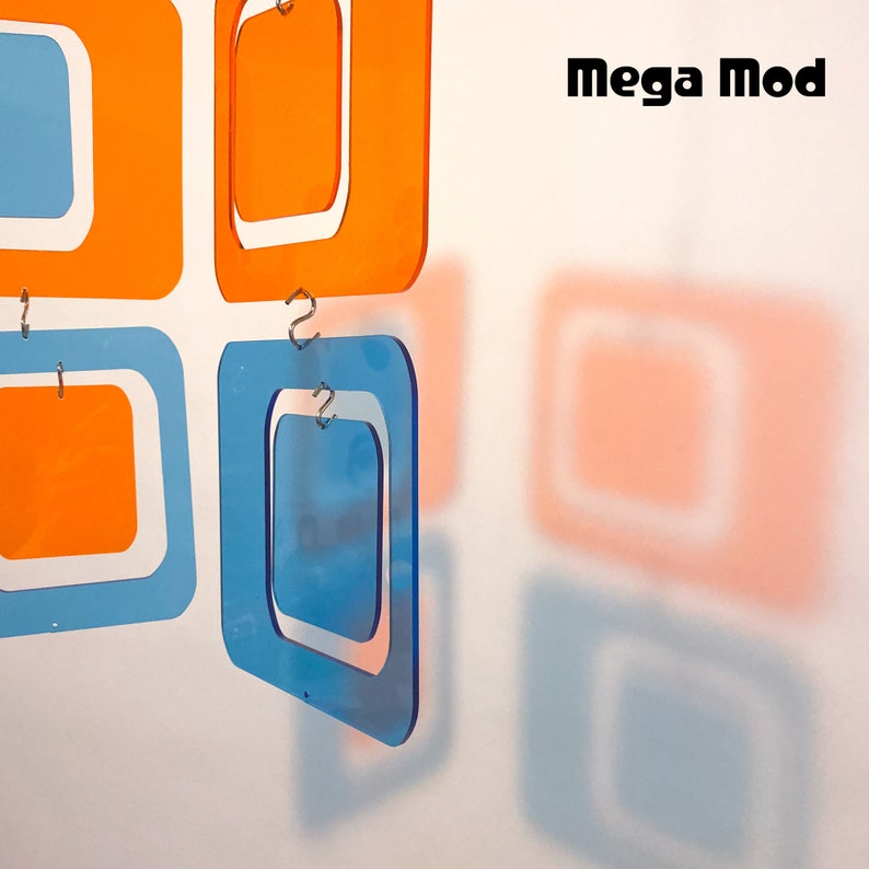 Mid Century Modern Room Divider Kit: Acrylic Wall Art Mobile - Etsy