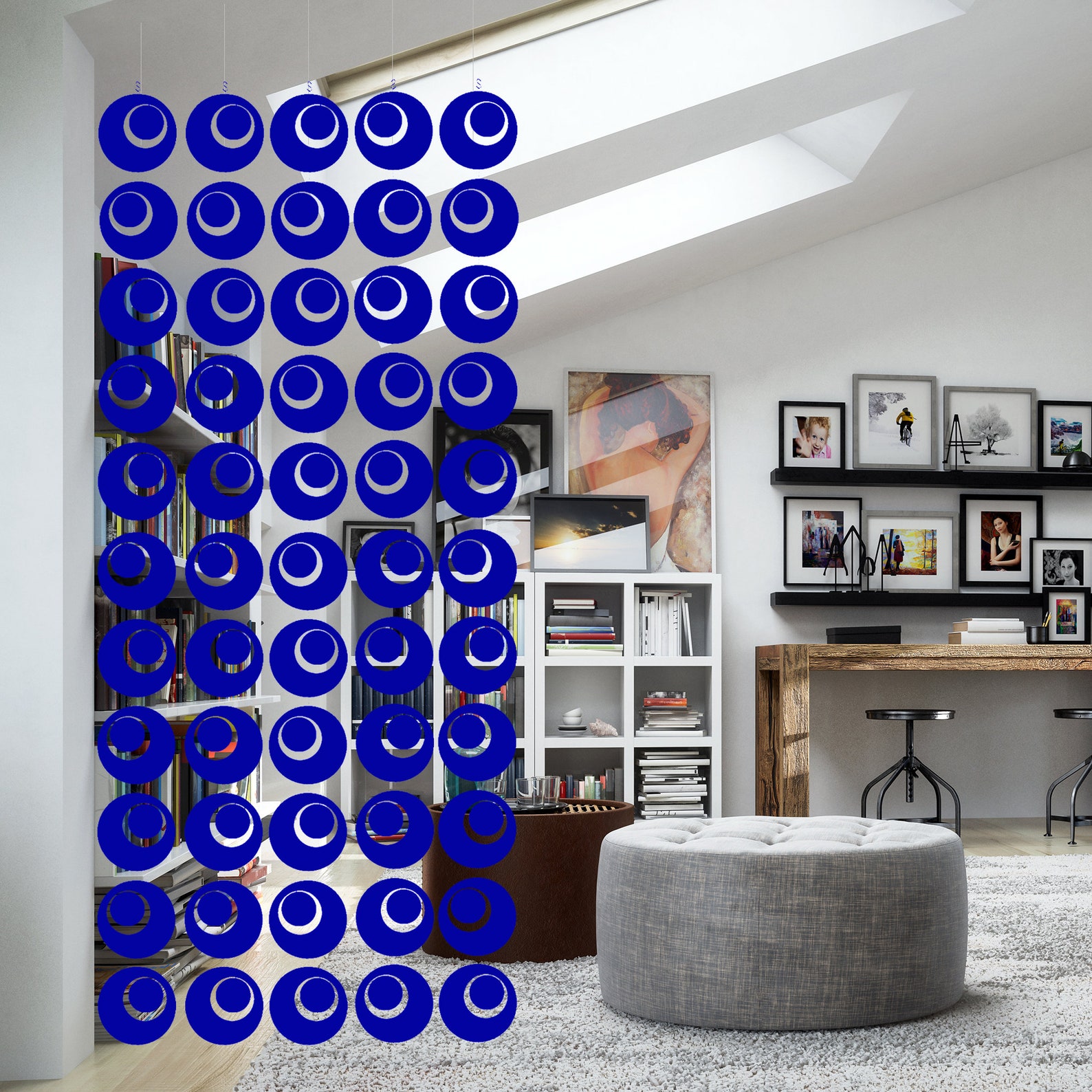 You'll Fall for Groovy DIY Room Divider Kit Navy Blue - Etsy