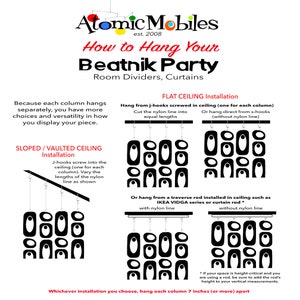 Beatnik Party Mix 'n Match Atomic DIY Kits Clear Colors Make MOD Room Dividers Mobiles Wall Art Curtains Mid Century Modern Decor image 9