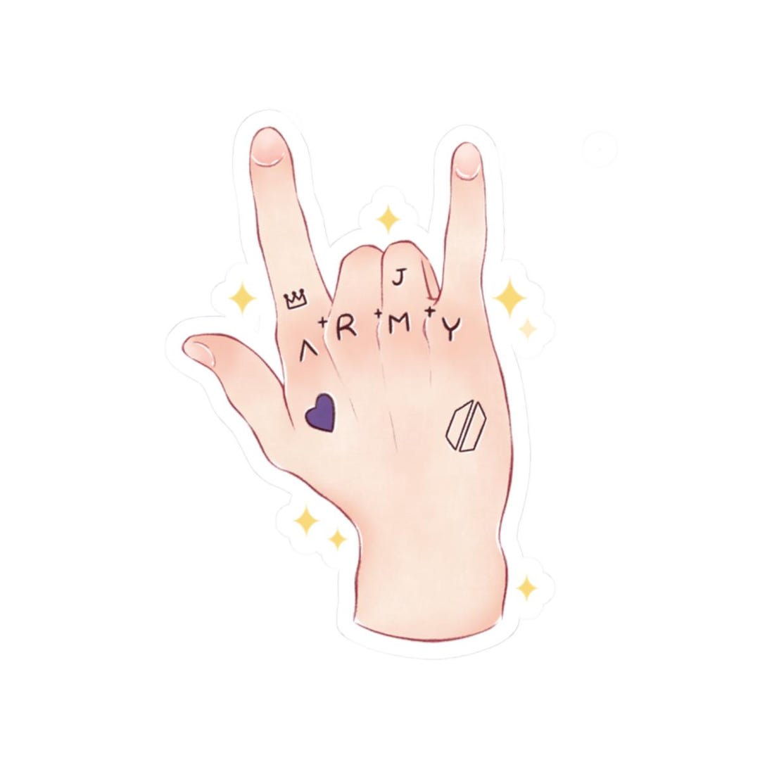 Jungkook Hand Tattoo Sticker, BTS, Beyond the Scene, Kpop, Jimin, V ...