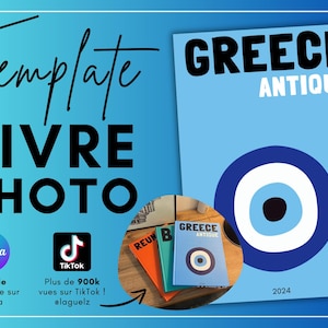 Assouline Book Style Greece Canva Template - Photo Album