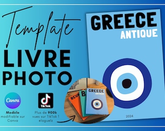 Assouline Book Style Greece Canva Template - Photo Album