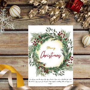 Biglietto di auguri di Natale, biglietto digitale stampabile, bellissimo biglietto di Natale, biglietto di auguri speciale per le feste, biglietto di Natale unico, biglietto per i propri cari