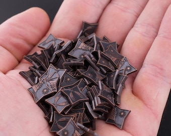 100 jetons de jeu en métal couleur cuivre pour Donjons et Dragons, accessoires de JDR, monnaie pour Wyrmspan, jeux de rôle sur table et jeux de société.
