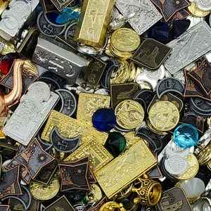 50 Platinum Metal Trade Bars, Game Coins, TTRPG Accessories, Dungeons and Dragons & Tabletop RPG Games, Board Game Token image 7
