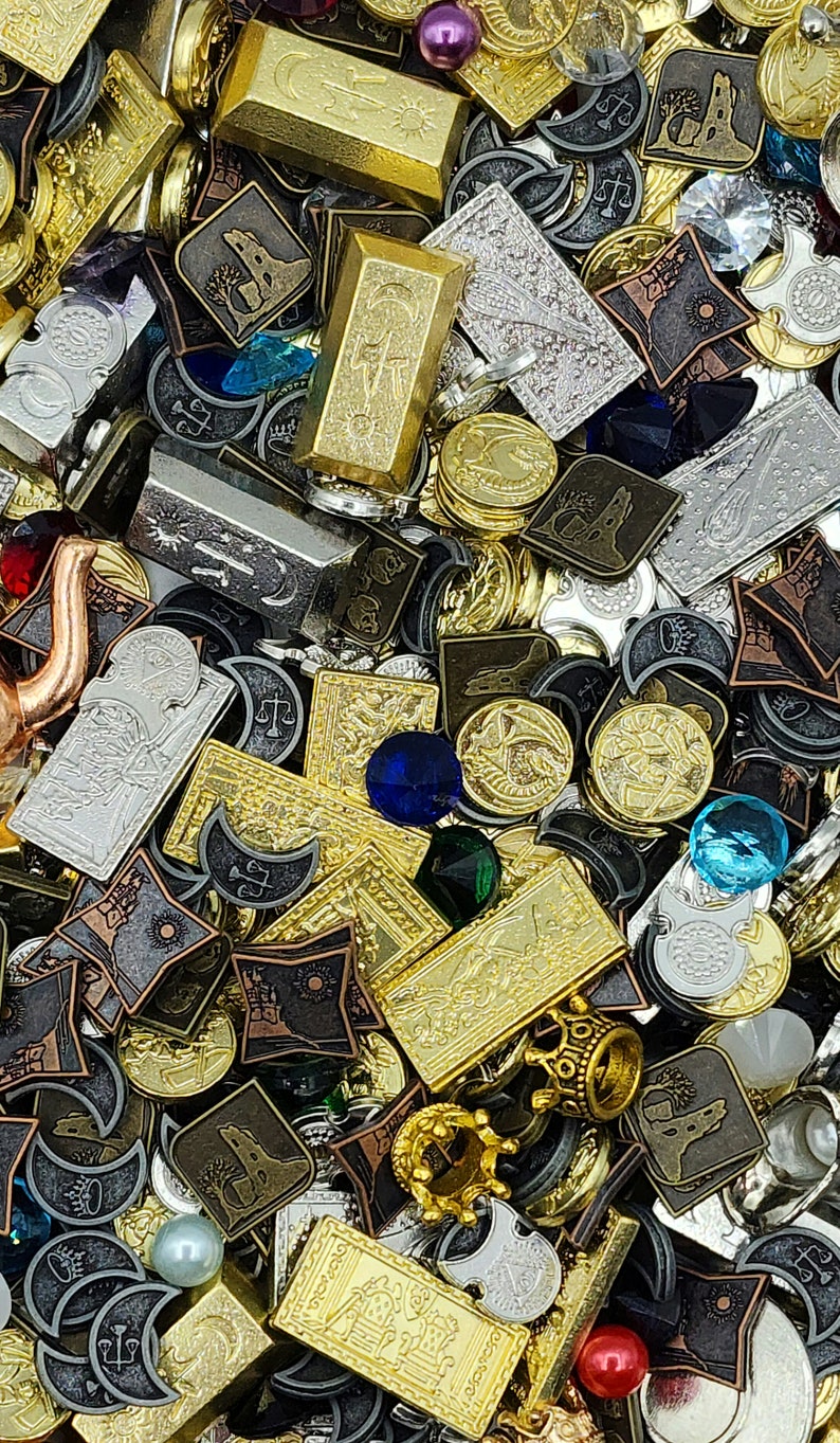 50 Platinum Metal Trade Bars, Game Coins, TTRPG Accessories, Dungeons and Dragons & Tabletop RPG Games, Board Game Token image 7