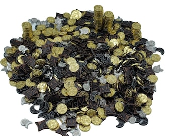 1000 Mixed Metal Game coins for DnD, Board Games, Hero Quest and Mythic Legions
