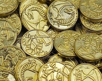 1000 monedas de oro para juegos de DnD, accesorios para juegos de rol de mesa, moneda para Wyrmspan, Dungeons and Dragons y juegos de rol de mesa, ficha para juegos de mesa