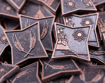 500 Copper Zinc Alloy Game Coins, TTRPG Accessories, Miniature Currency (10mm)